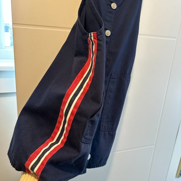 Navy Striped Bershka Overall Dress - Picture 5 of 6